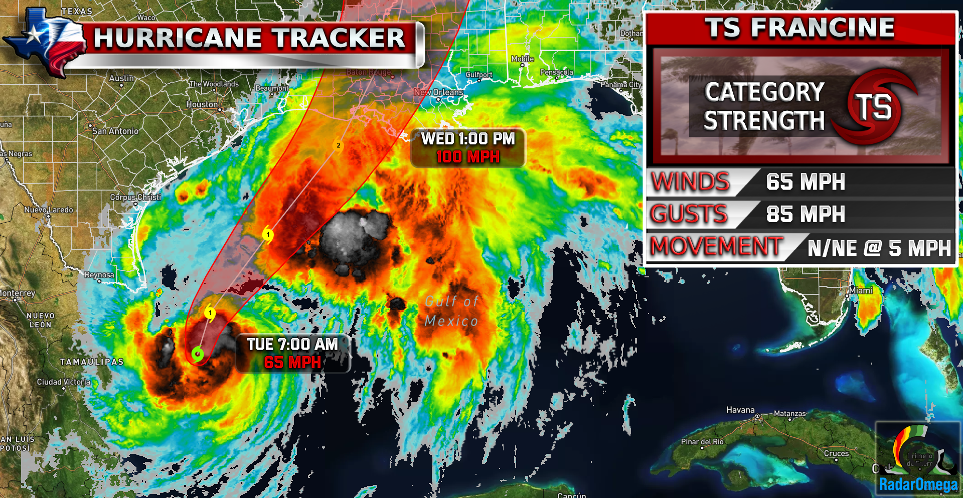 Tropical Storm Francine Update #2